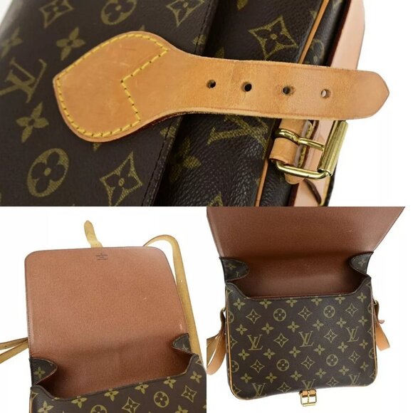 LOUIS VUITTON Cartouchiere MM Shoulder Bag Monogram Leather Brown - Picture 10 of 16